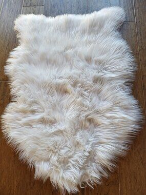 Faux Sheepskin Shag Super Soft Area Rug/Throw 2 ft by 3 ft
